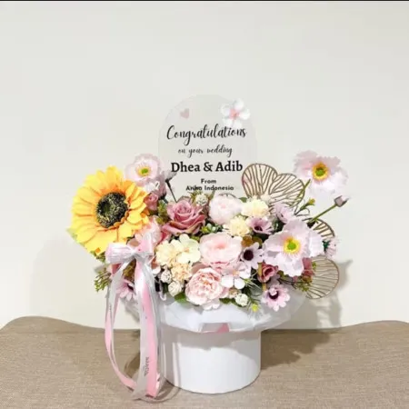 Bloom Box Akrilik Ucapan Wedding Bantaeng